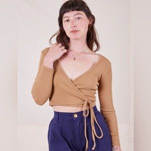 Big Bud Press Tan Wrap Top